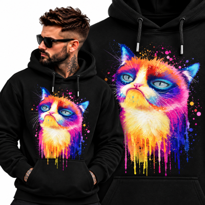BLUZA Z KAPTUREM ZWIERZĘTA   KOT